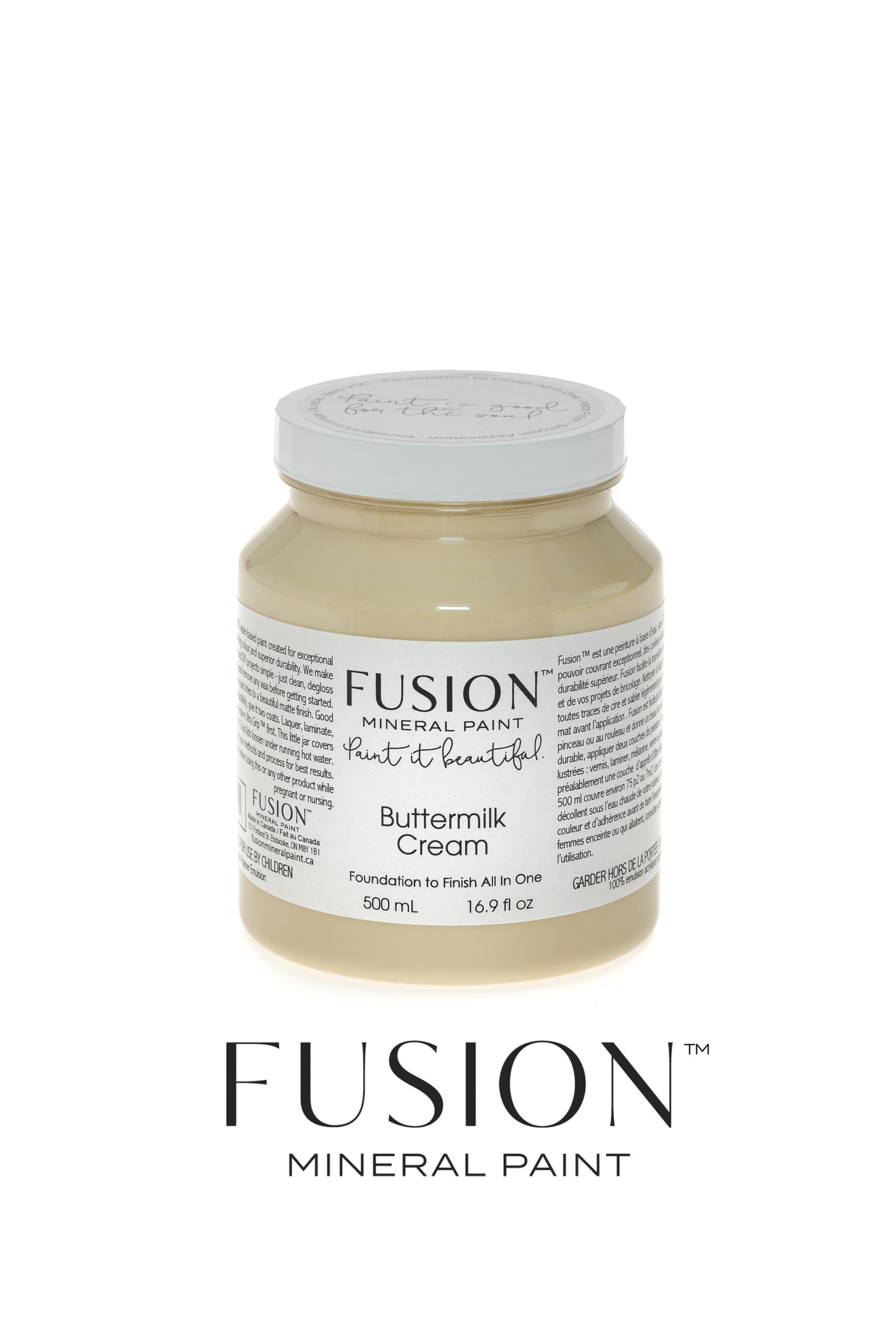FUSION™ Mineral Paint Buttermilk Cream 500 ml - Image 2