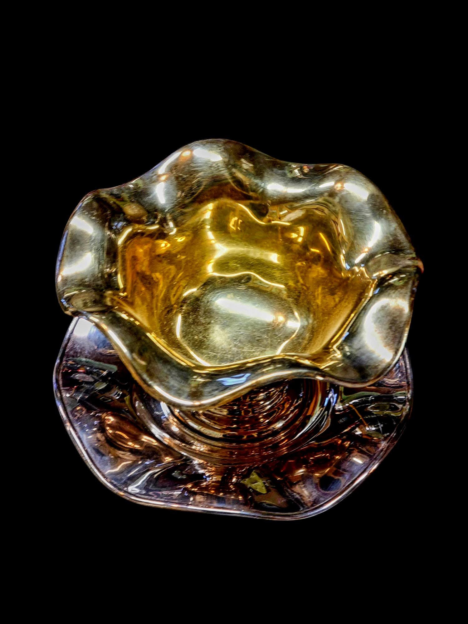 Hõbetatud serveerimisnõu kullatud sisepinnaga - Image 2