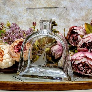 Kristallkarahvin purjeka graveeringuga - Kosta (1950)