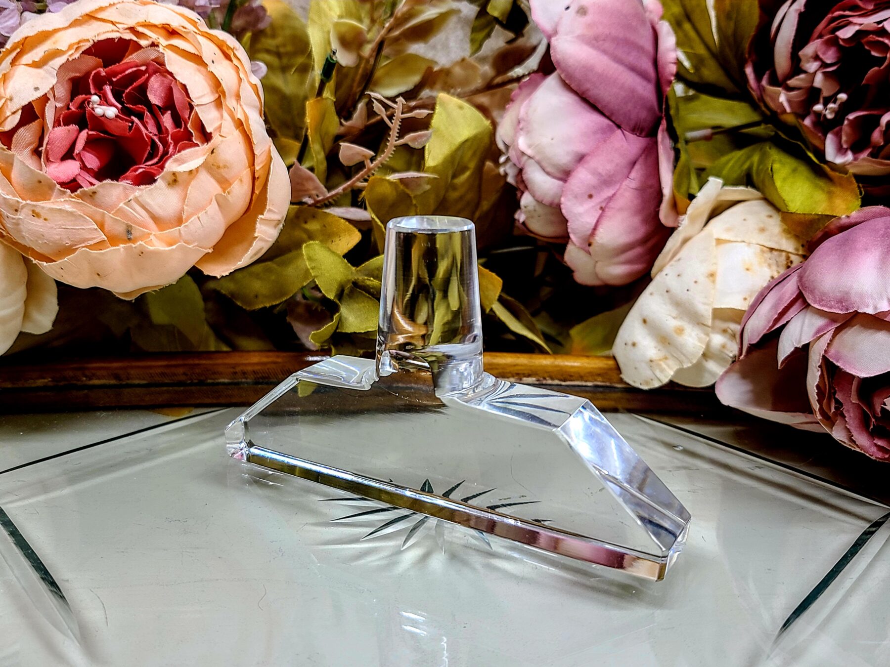 Kristallkarahvin purjeka graveeringuga - Kosta (1950) - Image 5