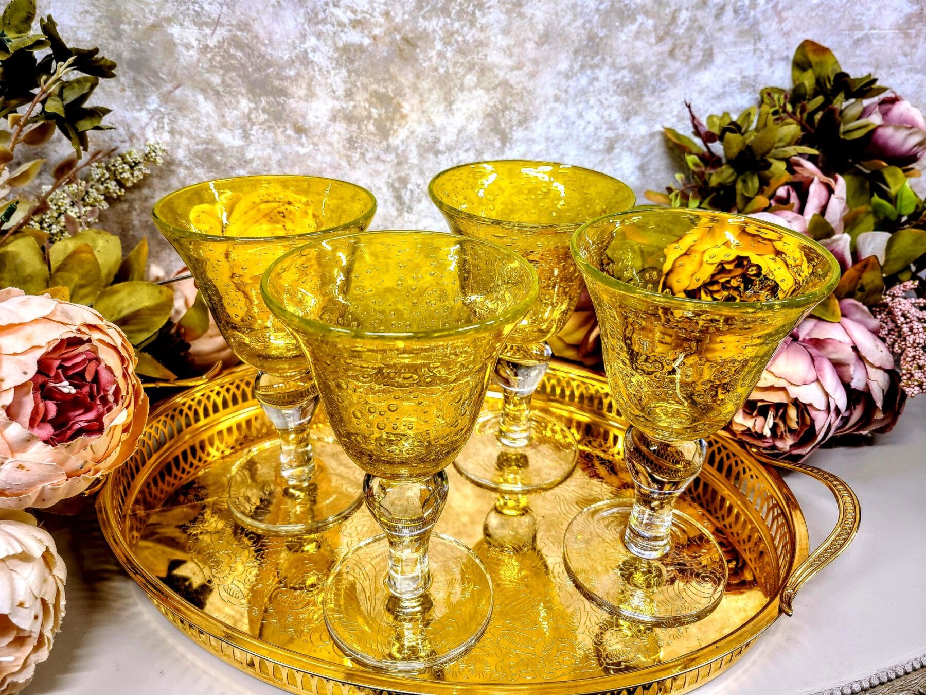 Artland Iris Amber pokaalid - soe merevaigukollane klaas - Image 2