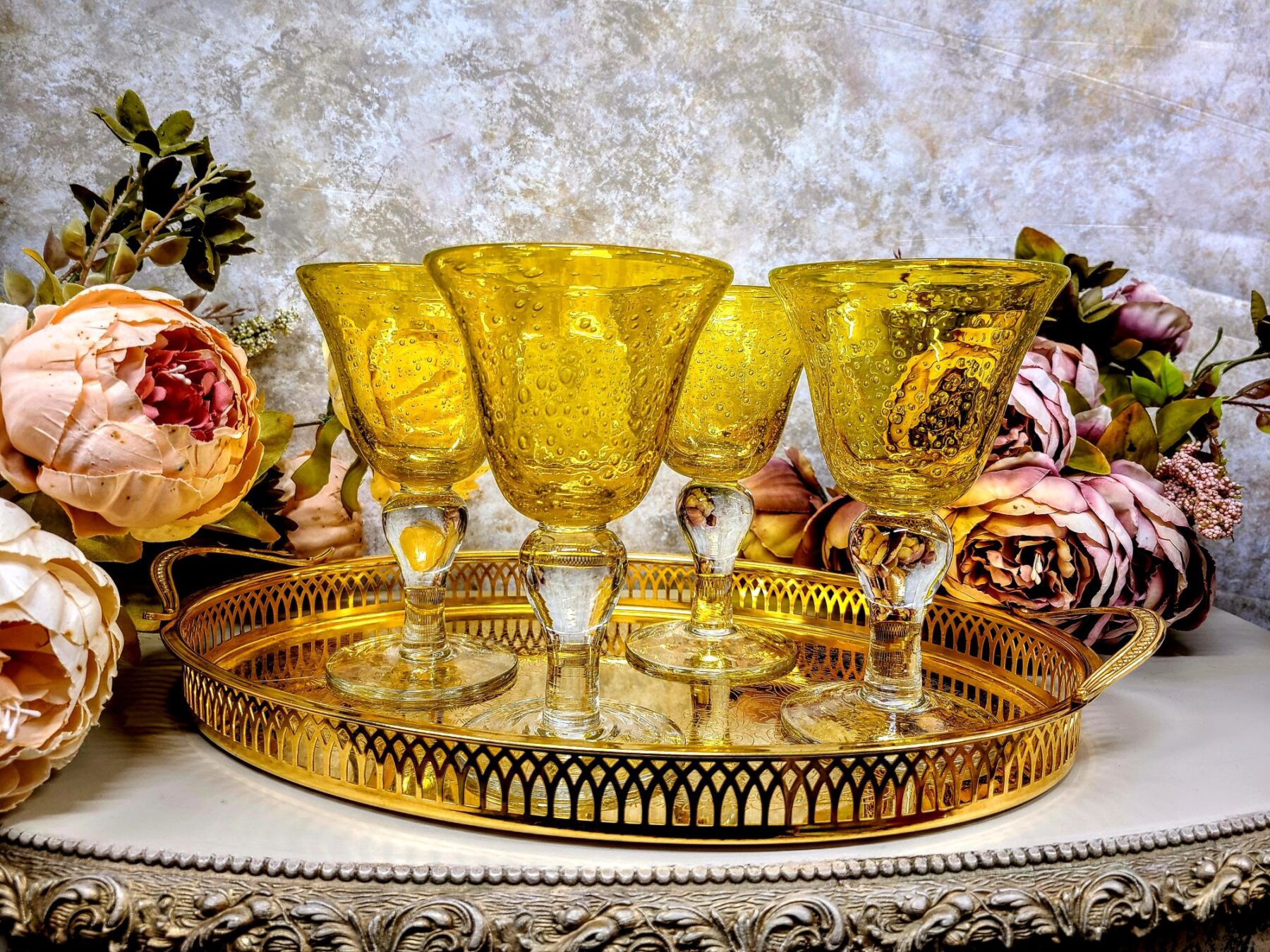 Artland Iris Amber pokaalid - soe merevaigukollane klaas