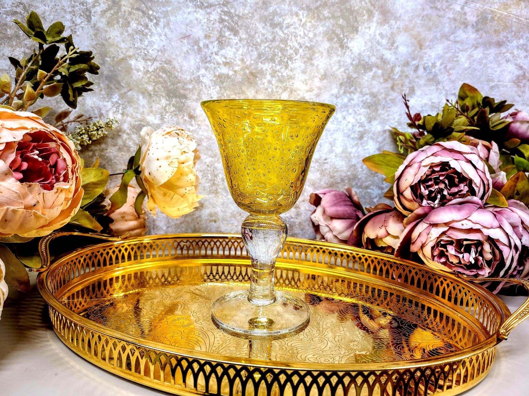 Artland Iris Amber pokaalid - soe merevaigukollane klaas - Image 4