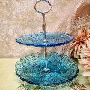 Pressklaasist sinine vintage korrusvaagen