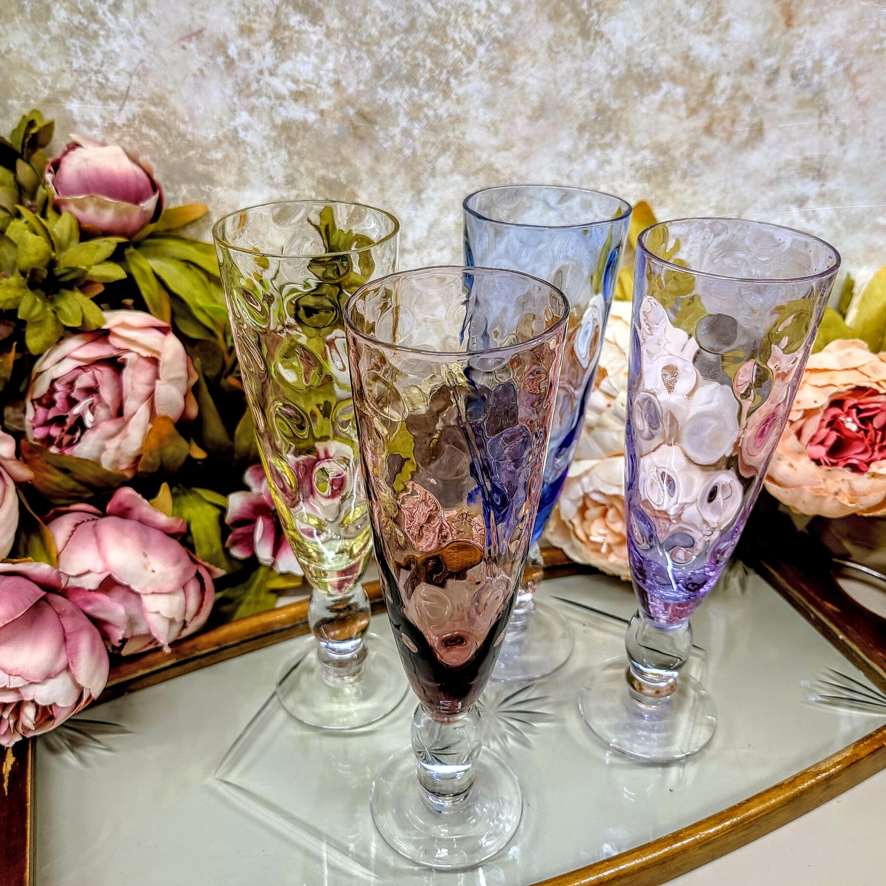 Romantilised toonitud šampanjapokaalid (4 tk) - Image 2