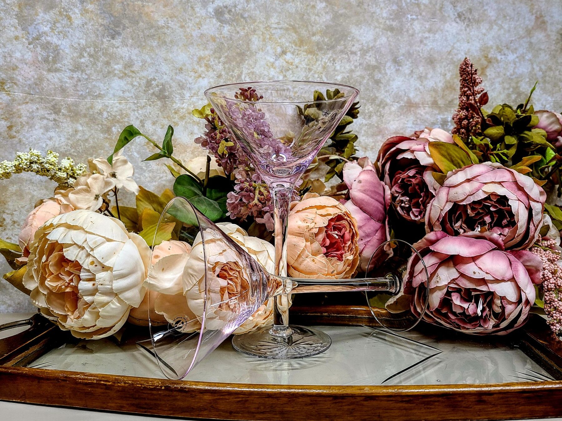 Kokteili ja martiini pokaalid - õrn roosapärl - Image 2