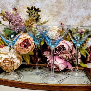 Kokteili ja martiini pokaalid -  türkiissinine