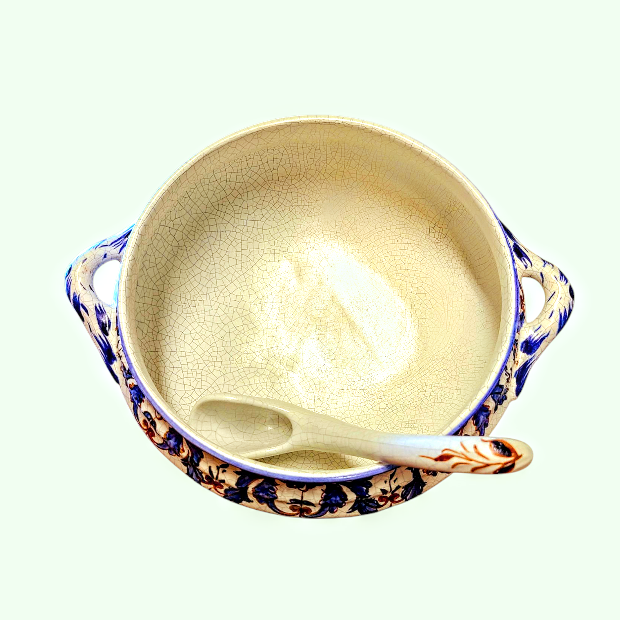 Portugali keraamiline supitirin väikese kulbiga - Image 4